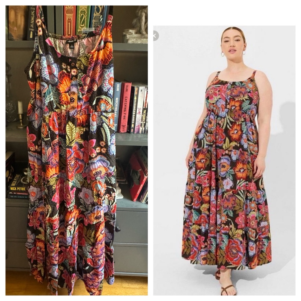 NWT Torrid Floral Sleeveless Maxi Dress 1x